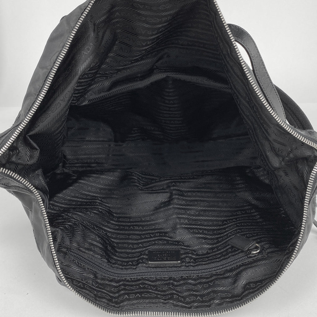 プラダ ロゴプレート トートバッグ ショルダーバッグ トートバッグ ナイロン ネロ(ブラック) レディース 【中古】brbag