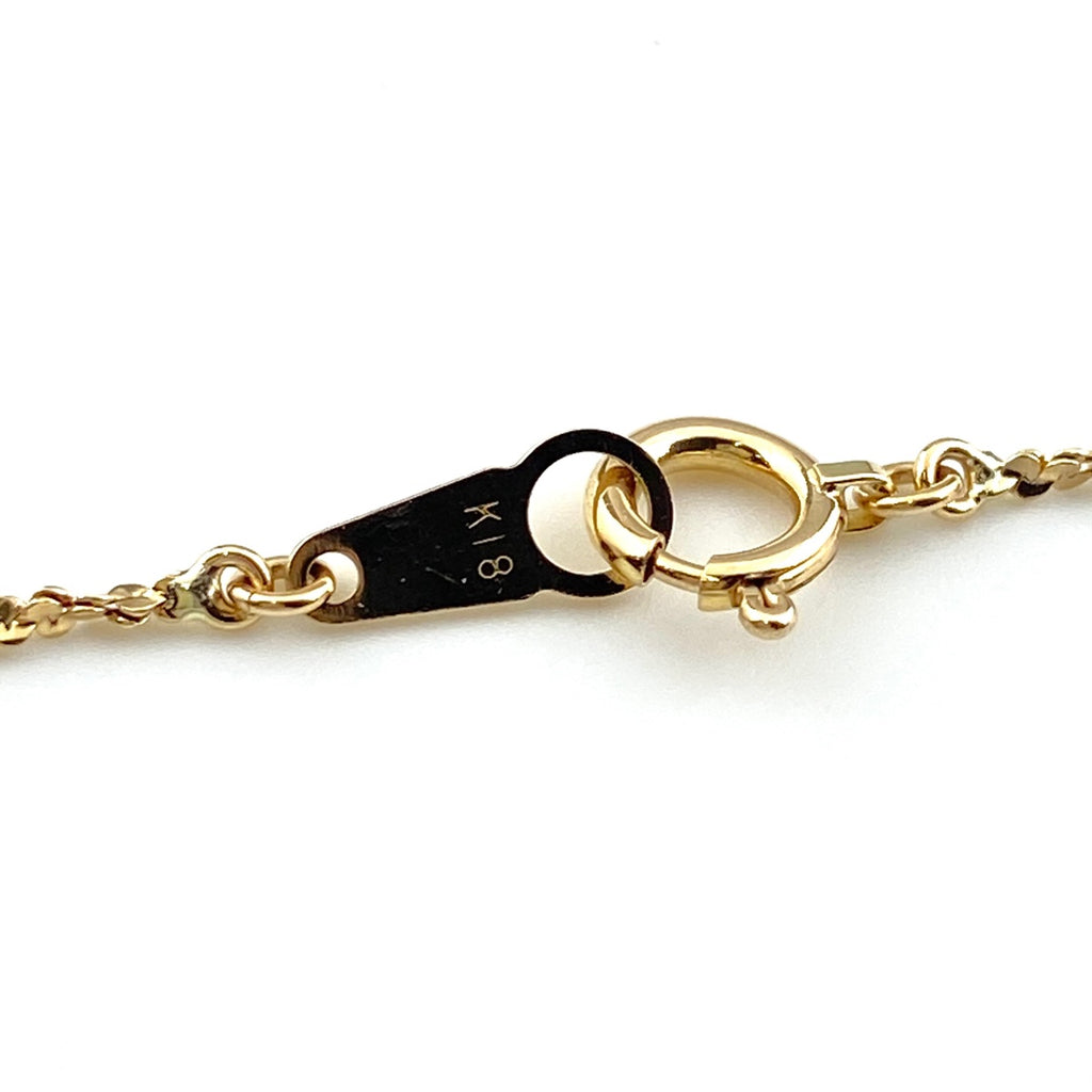 メレダイヤ デザインネックレス YG イエローゴールド ペンダント ネックレス K18 ダイヤモンド レディース 【中古】nbjwl