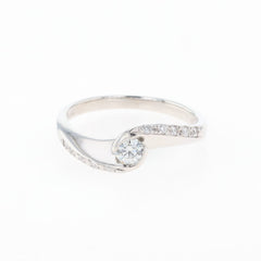 メレダイヤ デザインリング プラチナ 指輪 リング 9号 Pt900 ダイヤモンド レディース 【中古】nbjwl