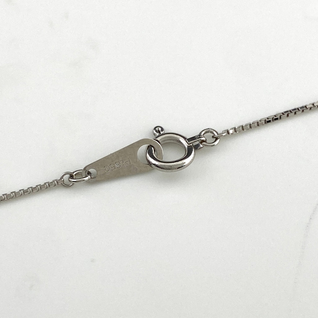 サファイア デザインネックレス プラチナ メレダイヤ ペンダント ネックレス Pt900 Pt850 サファイア レディース 【中古】nbjwl