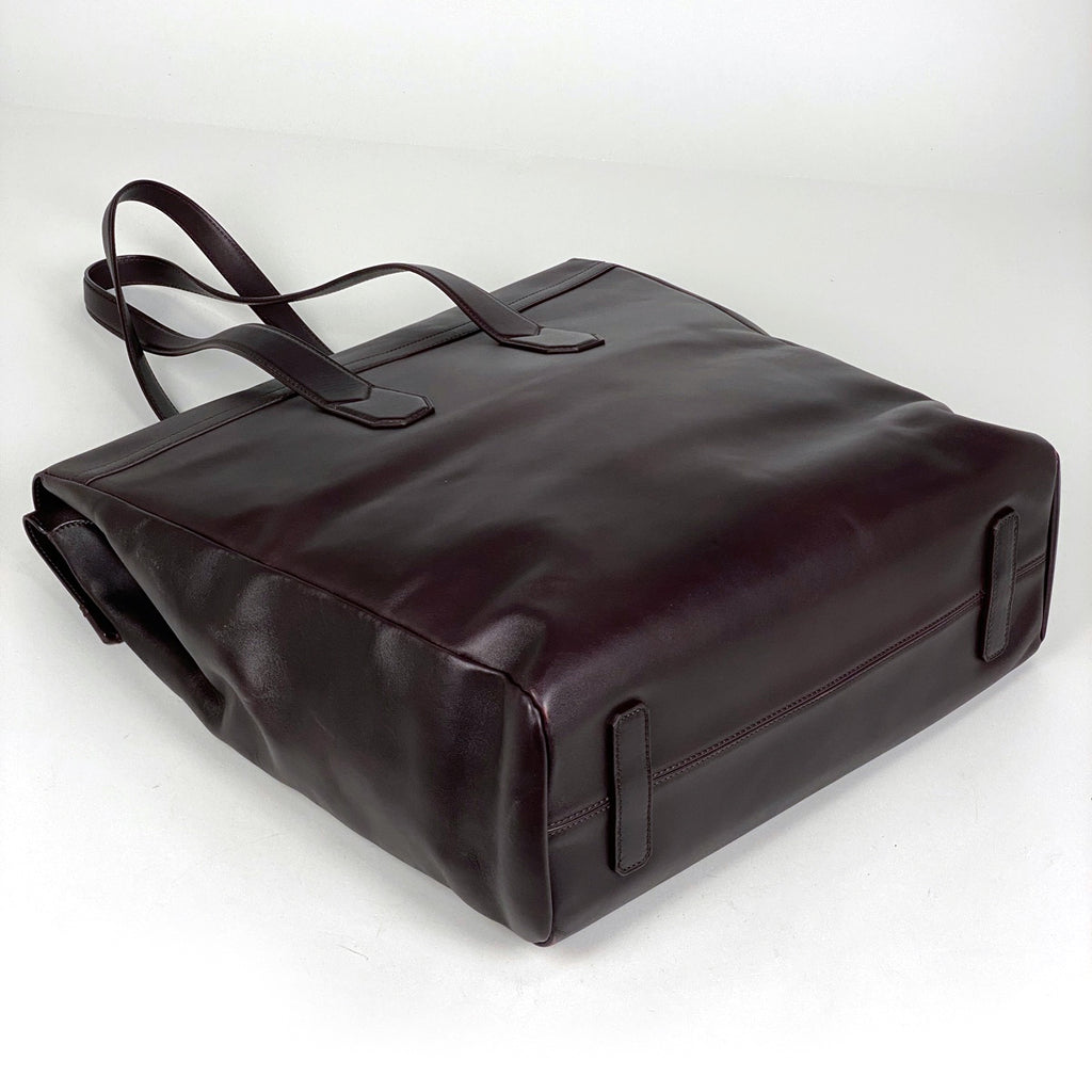 ダンヒル ロゴ トートバッグ 肩掛け アルフレッド トートバッグ レザー ボルドー メンズ 【中古】brbag