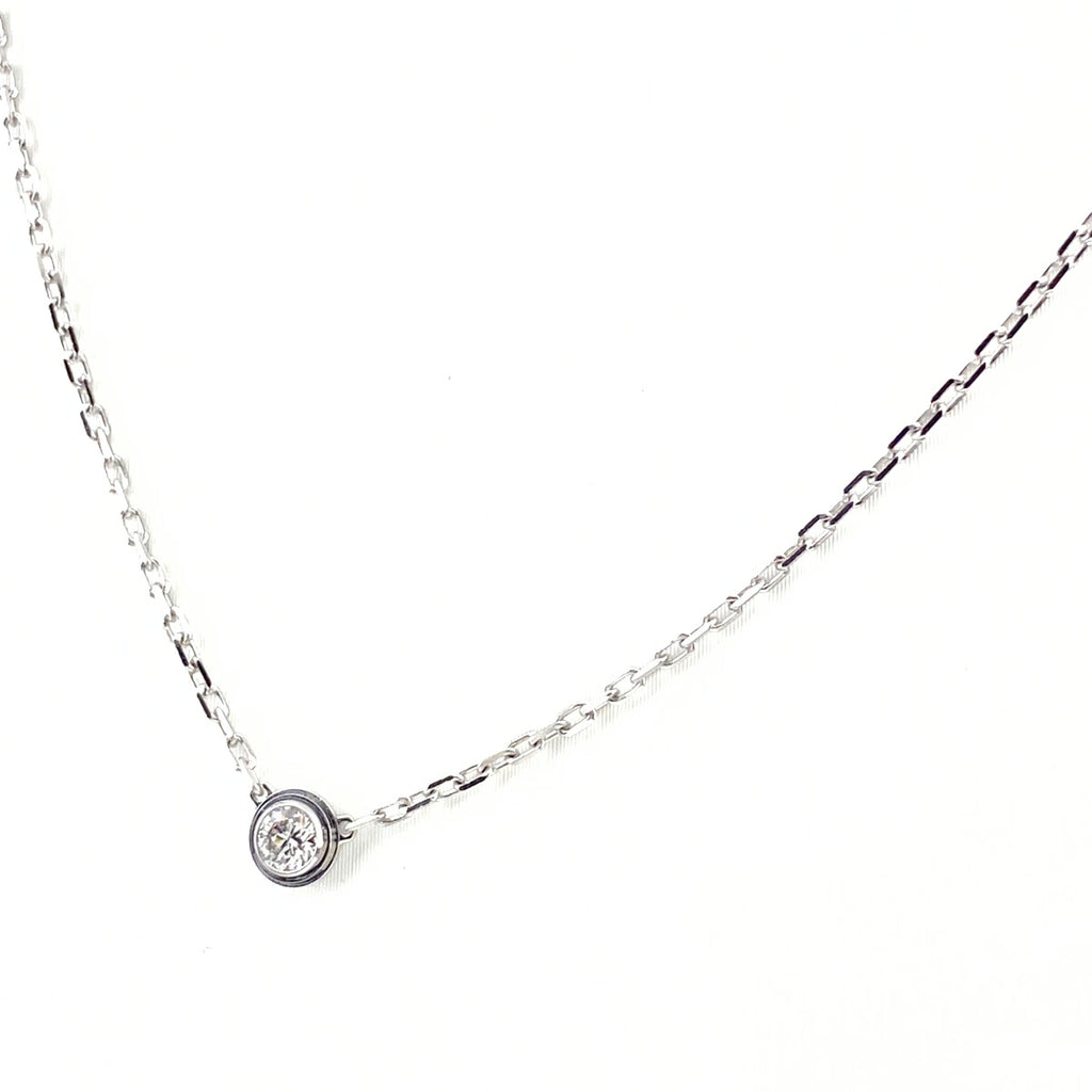 カルティエ ダムール SM ネックレス WG ホワイトゴールド ダイヤモンド ペンダント ネックレス 750 ダイヤモンド レディース 【中古】brjwl