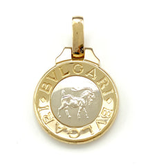 ブルガリ ホロスコープトップ YG イエローゴールド ペンダントトップ 750 レディース 【中古】brjwl