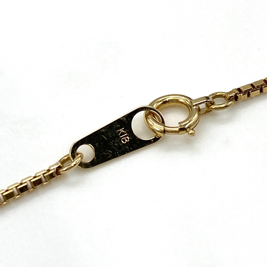ダイヤモンド デザインネックレス YG イエローゴールド ペンダント ネックレス K18 ダイヤモンド レディース 【中古】nbjwl