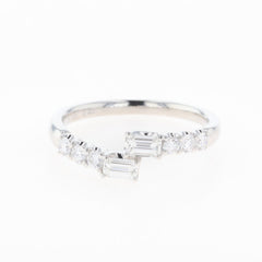 メレダイヤ デザインリング プラチナ 指輪 リング 12号 Pt950 ダイヤモンド レディース 【中古】nbjwl