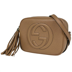 グッチ ソーホー ショルダーバッグ タッセル フリンジ ショルダーバッグ レザー ベージュ 308364 レディース 【中古】brbag