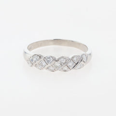 メレダイヤ デザインリング プラチナ 指輪 リング 19号 Pt900 ダイヤモンド メンズ 【中古】nbjwl