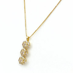 フラワーモチーフ デザインネックレス YG イエローゴールド ペンダント メレダイヤ 花 ネックレス K18 ダイヤモンド レディース 【中古】nbjwl