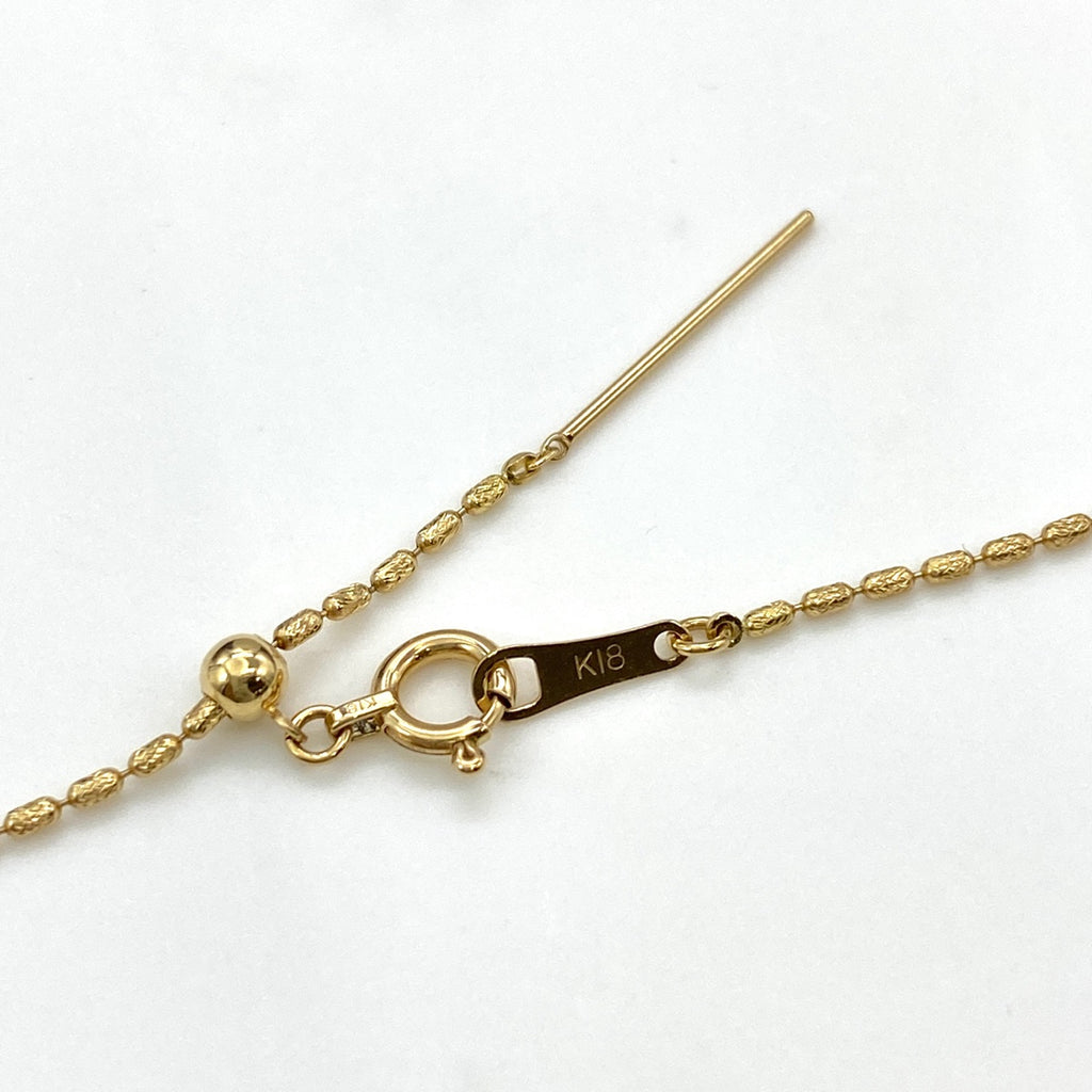 ダイヤモンド デザインネックレス YG イエローゴールド ペンダント ネックレス K18 ダイヤモンド レディース 【中古】nbjwl