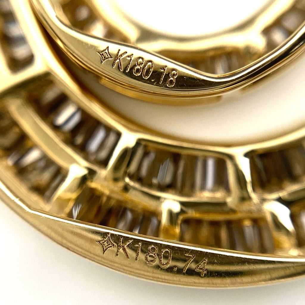 GSTV ダイヤモンド デザインネックレス YG イエローゴールド ペンダント ネックレス K18 ダイヤモンド レディース 【中古】brjwl