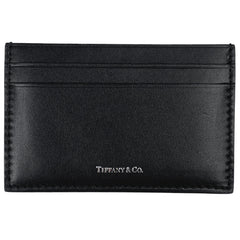 ティファニー ロゴ カードケース パスケース 定期入れ レザー ブラック レディース 【中古】brbag