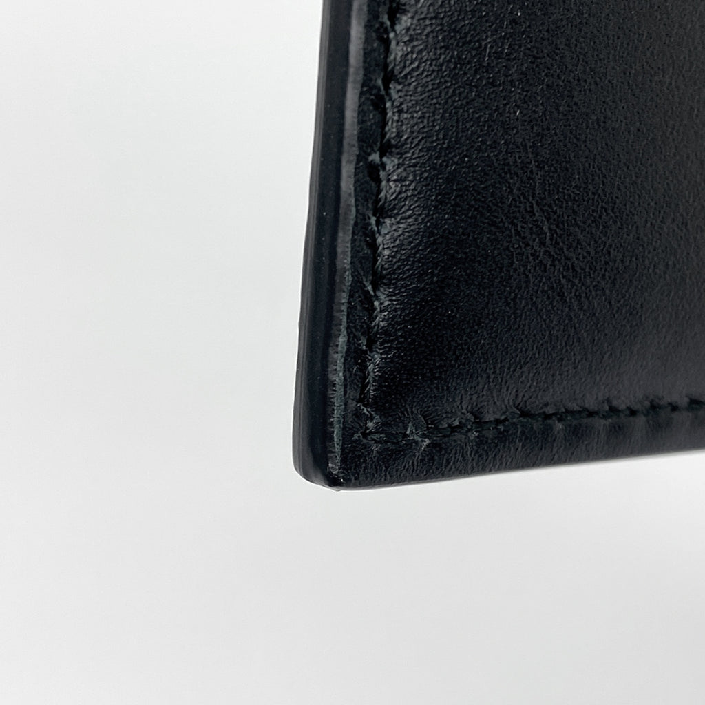 ティファニー ロゴ カードケース パスケース 定期入れ レザー ブラック レディース 【中古】brbag