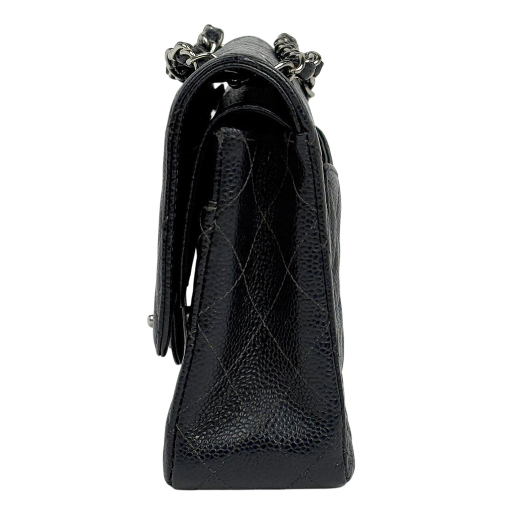 シャネル マトラッセ ダブルフラップ クロスボディバッグ キャビアスキン ブラック A01112 レディース 中古 brbag