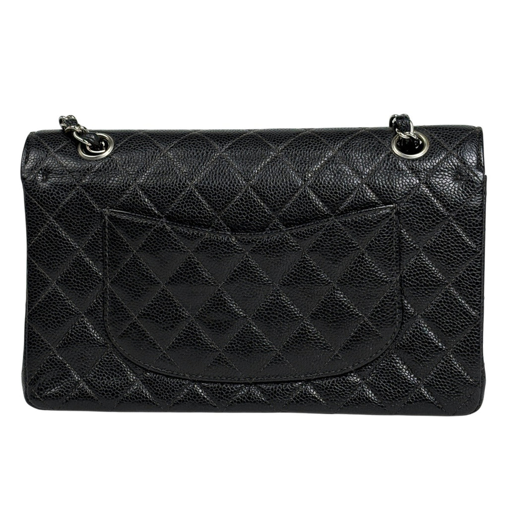 シャネル マトラッセ ダブルフラップ クロスボディバッグ キャビアスキン ブラック A01112 レディース 中古 brbag