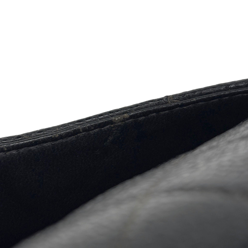 シャネル マトラッセ ダブルフラップ クロスボディバッグ キャビアスキン ブラック A01112 レディース 中古 brbag