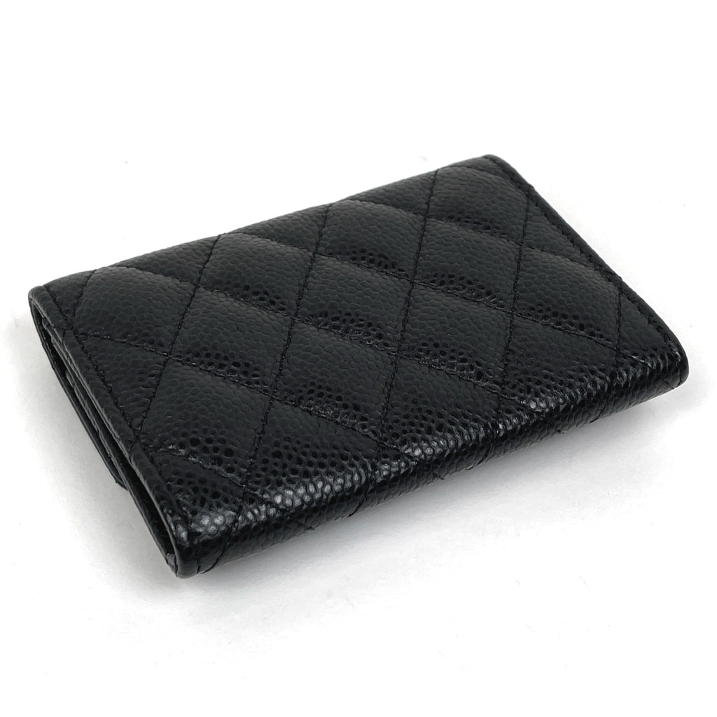 シャネル ココマーク カードケース カード入れ コインケース カードケース キャビアスキン ブラック レディース 【中古】brbag
