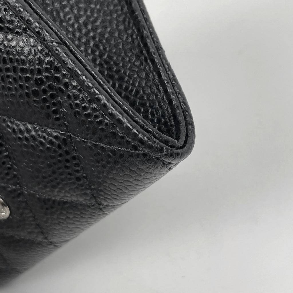 シャネル ココマーク カードケース カード入れ コインケース カードケース キャビアスキン ブラック レディース 【中古】brbag