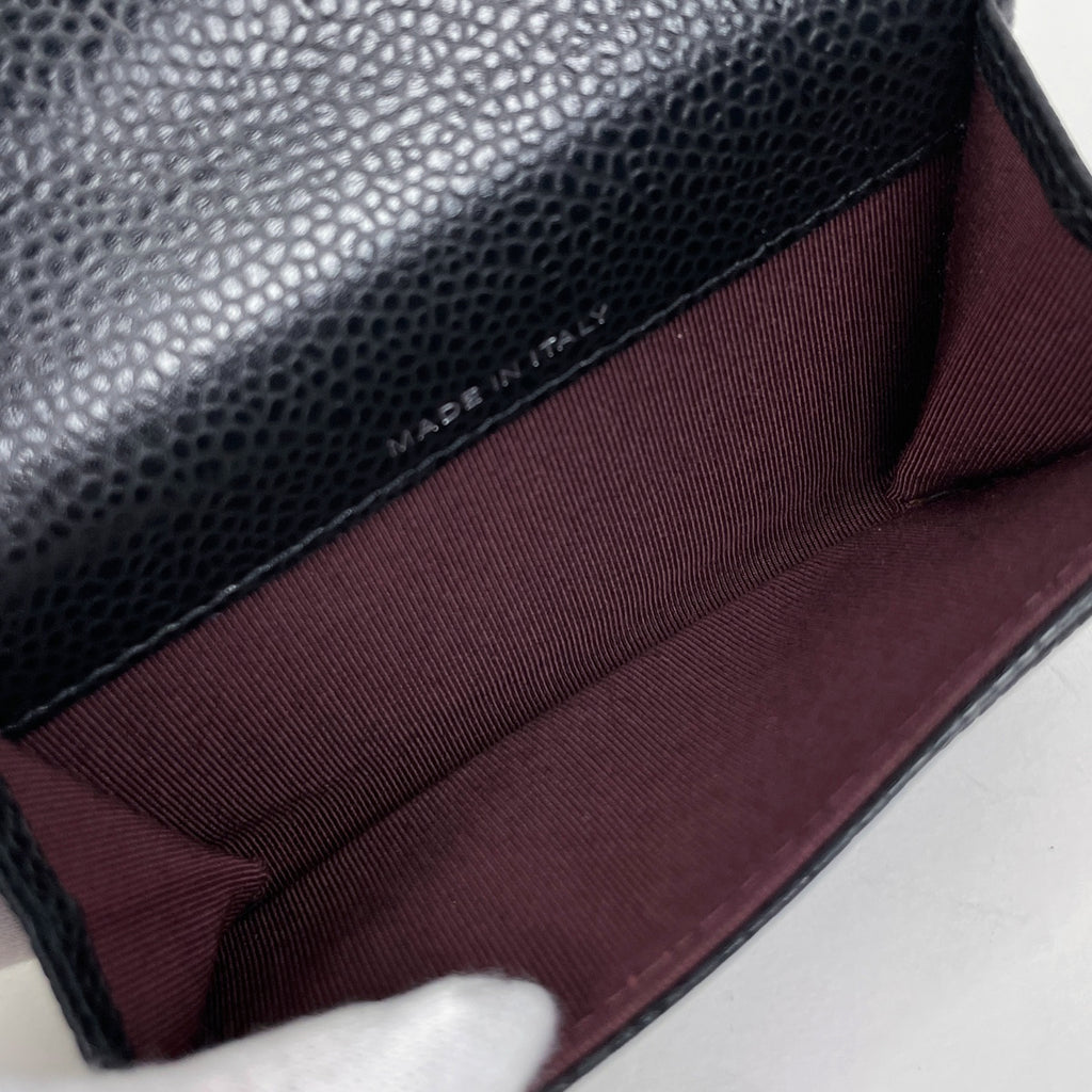 シャネル ココマーク カードケース カード入れ コインケース カードケース キャビアスキン ブラック レディース 【中古】brbag