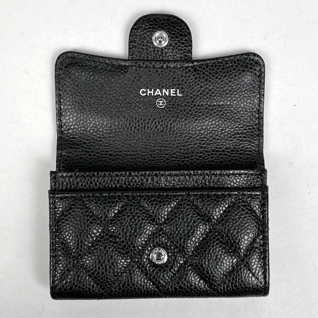 シャネル ココマーク カードケース カード入れ コインケース カードケース キャビアスキン ブラック レディース 【中古】brbag