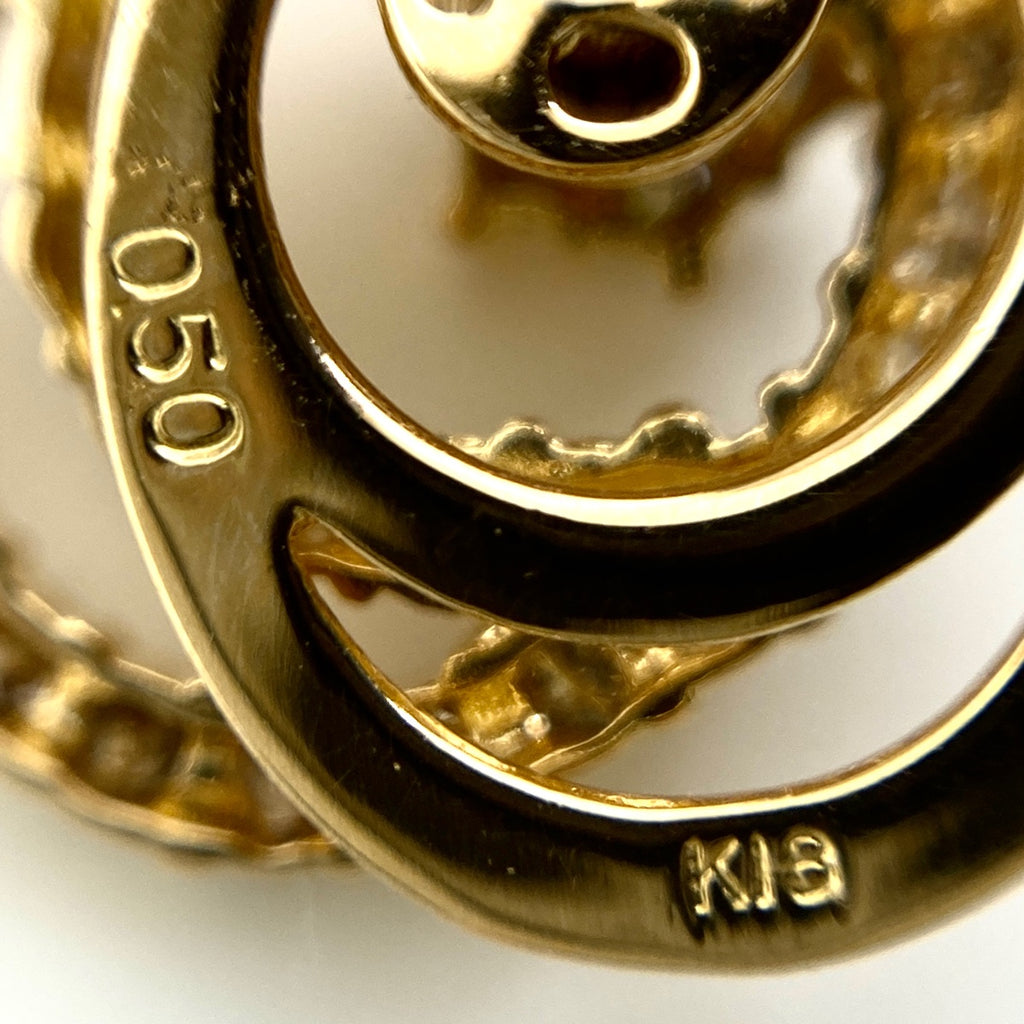 メレダイヤ デザインペンダントトップ YG イエローゴールド ペンダントトップ K18 ダイヤモンド レディース 【中古】nbjwl