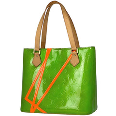 ルイ・ヴィトン フルオ ヒューストン エナメル ロバート ウィルソン ハンドバッグ モノグラムヴェルニ ベール(グリーン) M91934 レディース 【中古】brbag