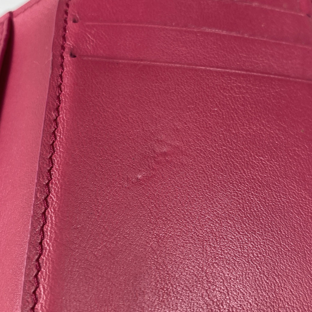 ルイ・ヴィトン ポルトフォイユ LV ポンヌフ コンパクト 小銭入れ 札入れ 三つ折り財布 レザー ノワール(ブラック) ピンク M69175 レディース 【中古】brbag