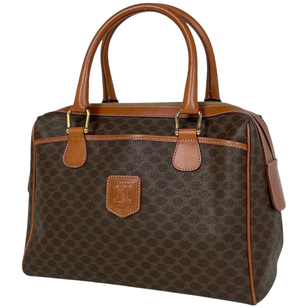 セリーヌ マカダム柄 ハンドバッグ ロゴ ハンドバッグ コーティングキャンバス ブラウン レディース 【中古】brbag