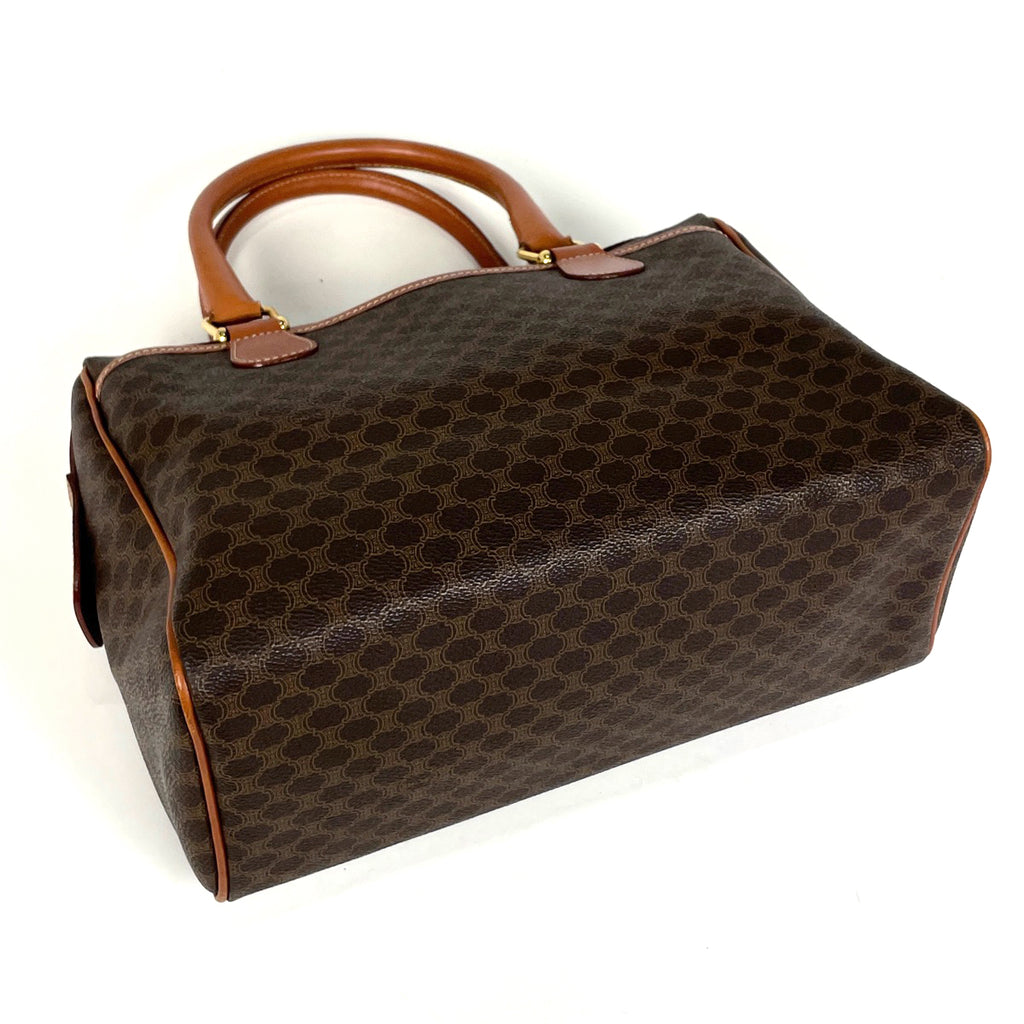 セリーヌ マカダム柄 ハンドバッグ ロゴ ハンドバッグ コーティングキャンバス ブラウン レディース 【中古】brbag