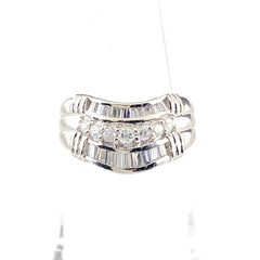 メレダイヤ デザインリング プラチナ 指輪 リング 12号 Pt900 ダイヤモンド レディース 【中古】nbjwl