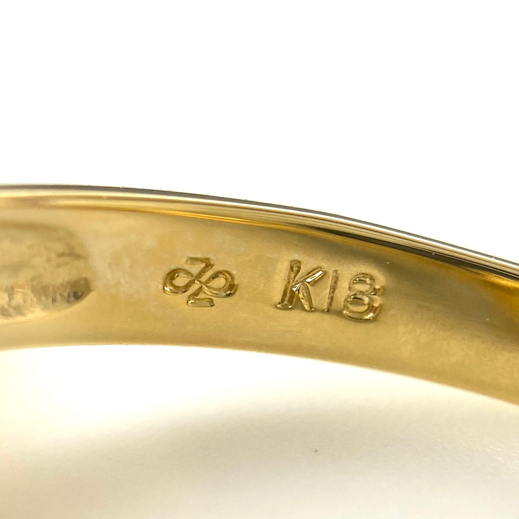 メレダイヤ デザインリング YG イエローゴールド 指輪 リング 9.5号 K18 ダイヤモンド レディース 【中古】nbjwl