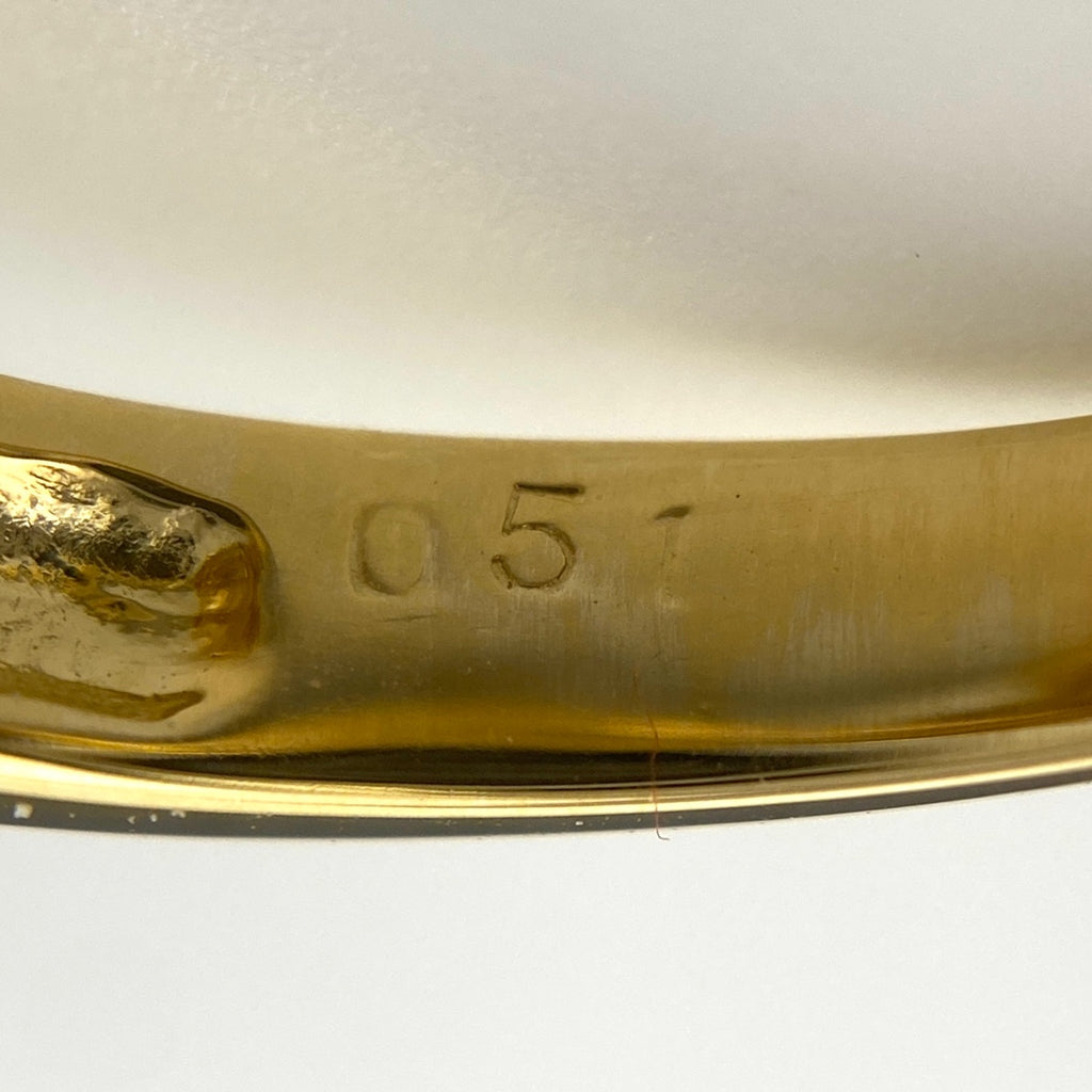 メレダイヤ デザインリング YG イエローゴールド 指輪 リング 9.5号 K18 ダイヤモンド レディース 【中古】nbjwl