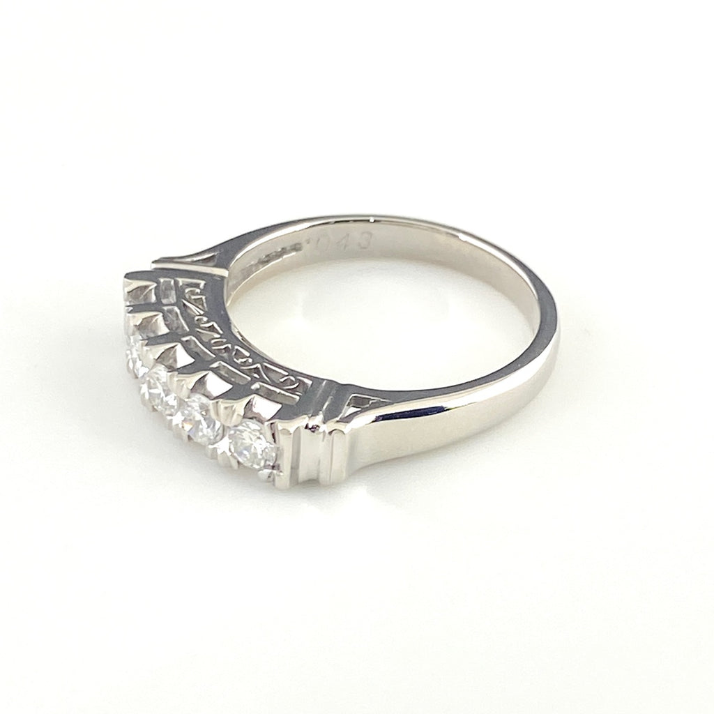 メレダイヤ デザインリング プラチナ 指輪 リング 11号 Pt900 ダイヤモンド レディース 【中古】nbjwl