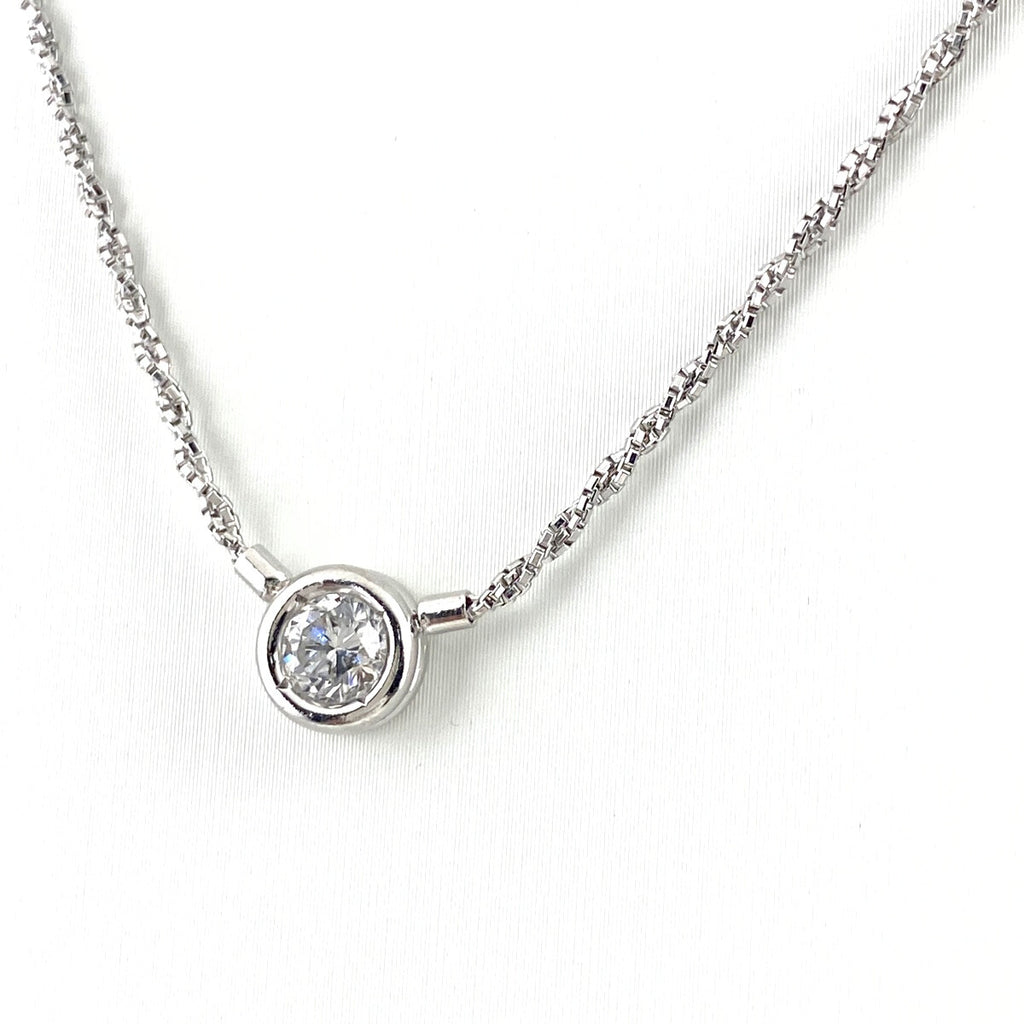 ダイヤモンド デザインネックレス プラチナ ペンダント ネックレス Pt850 ダイヤモンド レディース 【中古】nbjwl