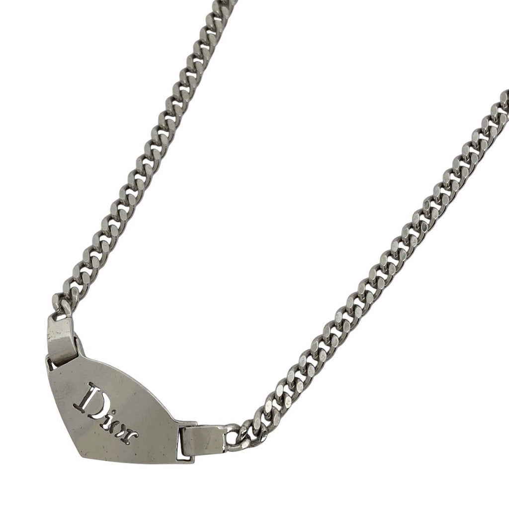 クリスチャンディオール ロゴ ネックレス チョーカー ネックレス シルバーメッキ シルバー レディース 【中古】bracc