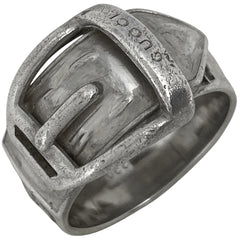 グッチ ベルトモチーフ リング 指輪 ホースビット リング 18.5号 シルバー925 シルバー メンズ 【中古】bracc