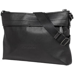 コーチ リーグ ショルダーバッグ ロゴ メッセンジャーバッグ ショルダーバッグ レザー ブラック C3796 メンズ 【中古】brbag