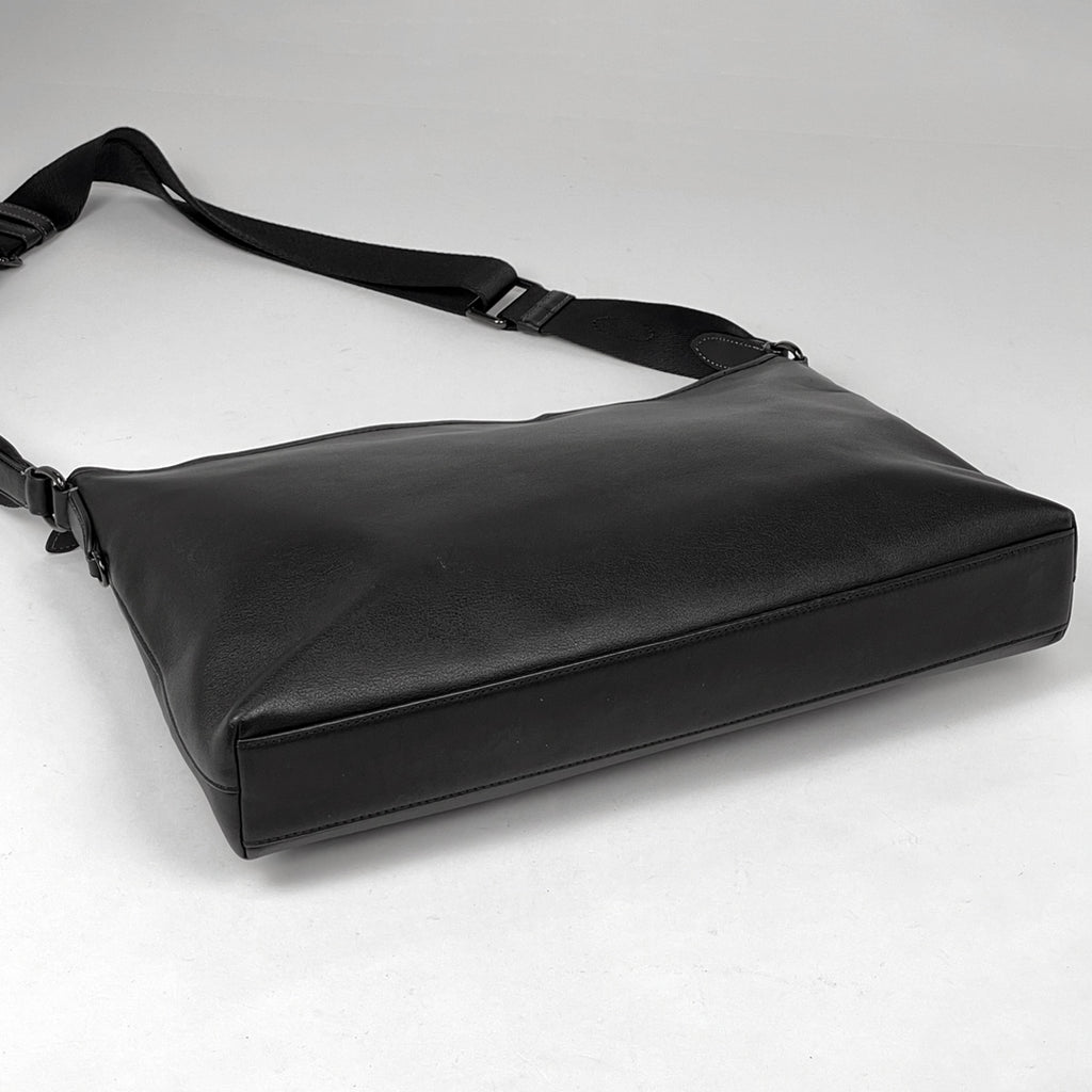 コーチ リーグ ショルダーバッグ ロゴ メッセンジャーバッグ ショルダーバッグ レザー ブラック C3796 メンズ 【中古】brbag
