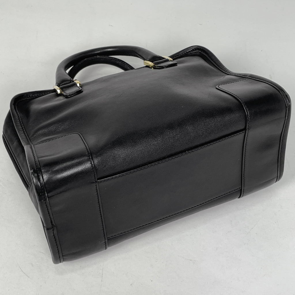 ロエベ アマソナ 26 手提げ ロゴ アナグラム ハンドバッグ レザー ブラック レディース 【中古】brbag