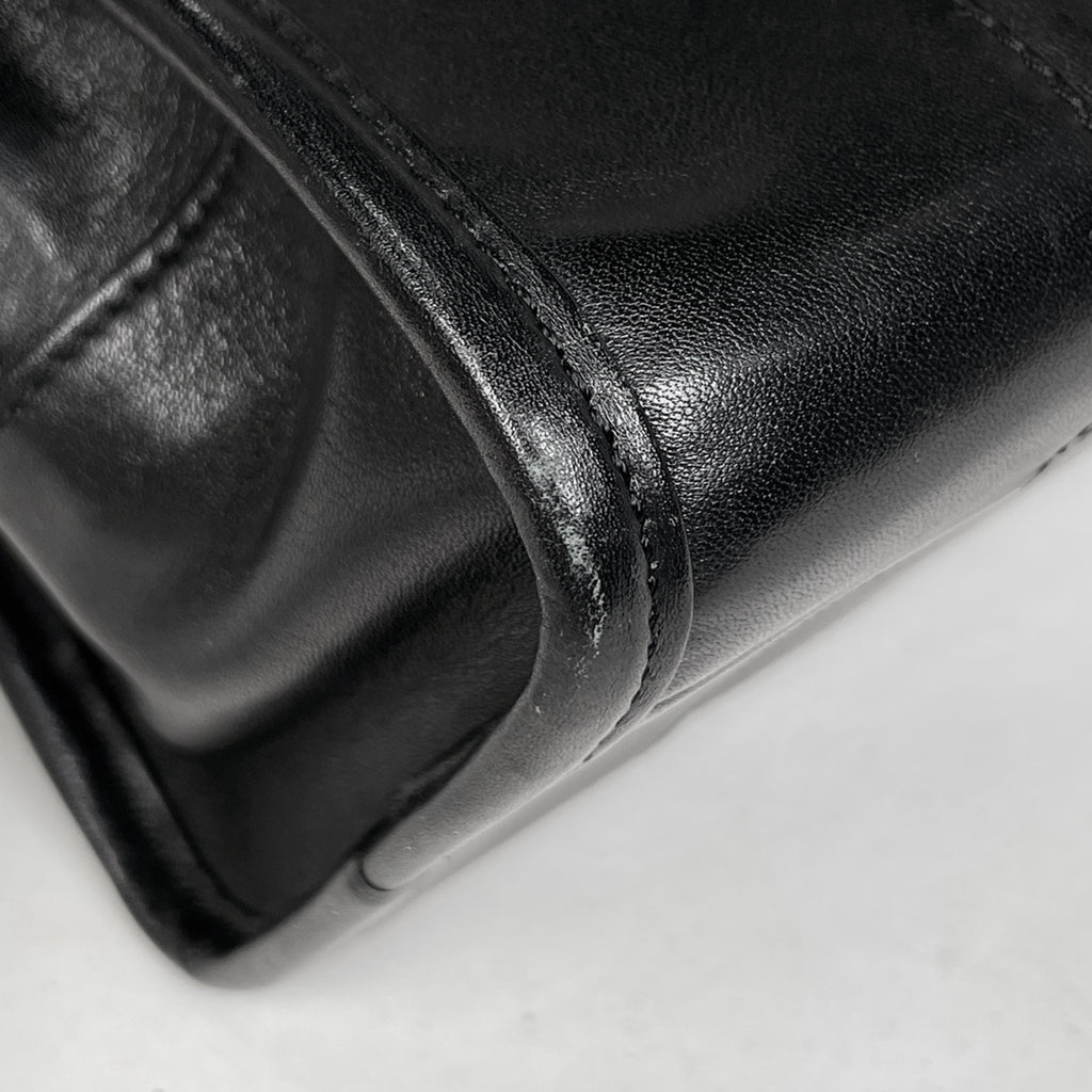 ロエベ アマソナ 26 手提げ ロゴ アナグラム ハンドバッグ レザー ブラック レディース 【中古】brbag