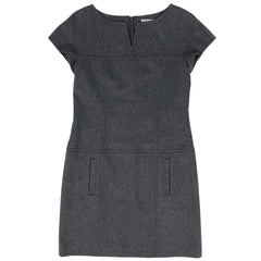 マイケルコース ロゴ ワンピース バックファスナー 膝丈 ワンピース スカート グレー レディース 【中古】brapp