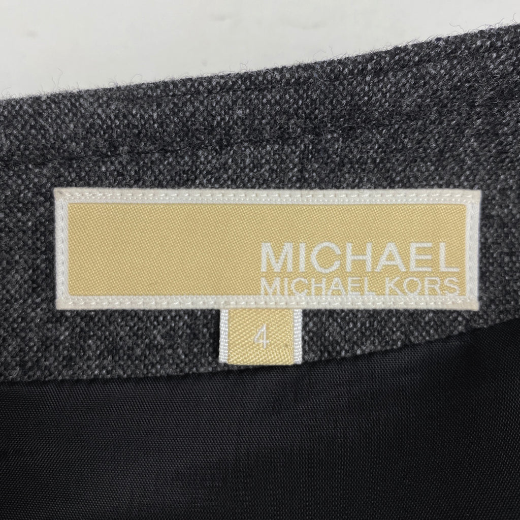 マイケルコース ロゴ ワンピース バックファスナー 膝丈 ワンピース スカート グレー レディース 【中古】brapp