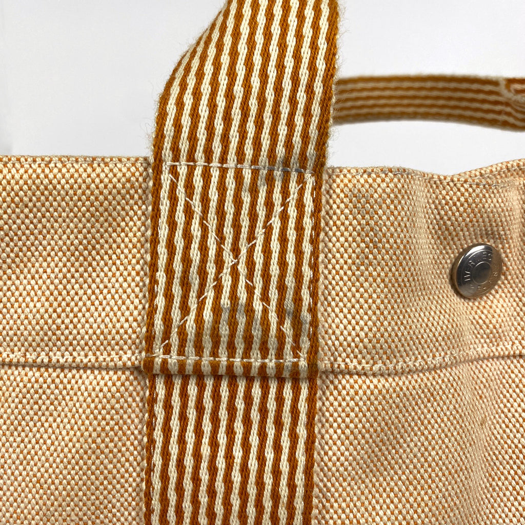 エルメス ニューフールトゥ MM ハンドバッグ トートバッグ キャンバス オレンジ レディース 【中古】brbag
