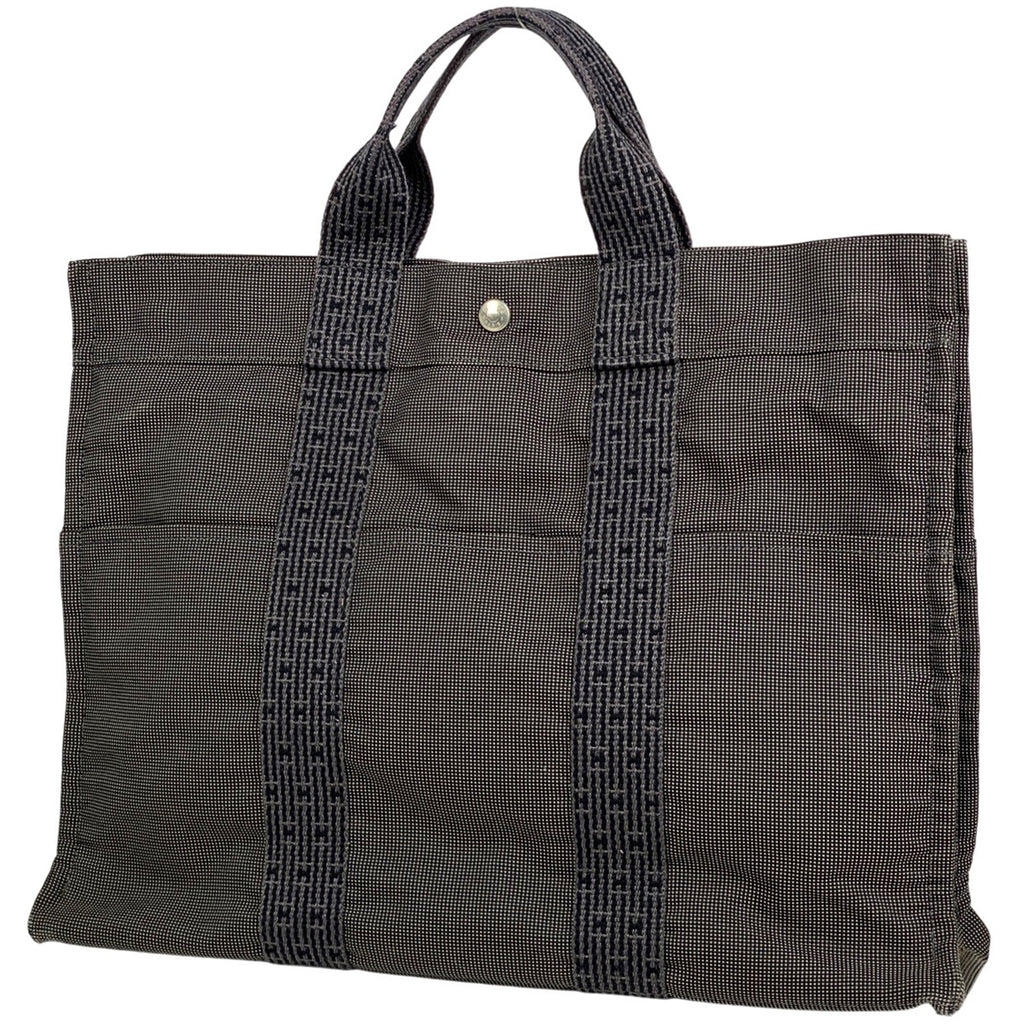 エルメス エールライン トート MM ハンドバッグ トートバッグ ナイロンキャンバス グレー レディース 【中古】brbag