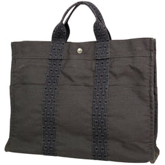 エルメス エールライン トート MM ハンドバッグ トートバッグ ナイロンキャンバス グレー レディース 【中古】brbag