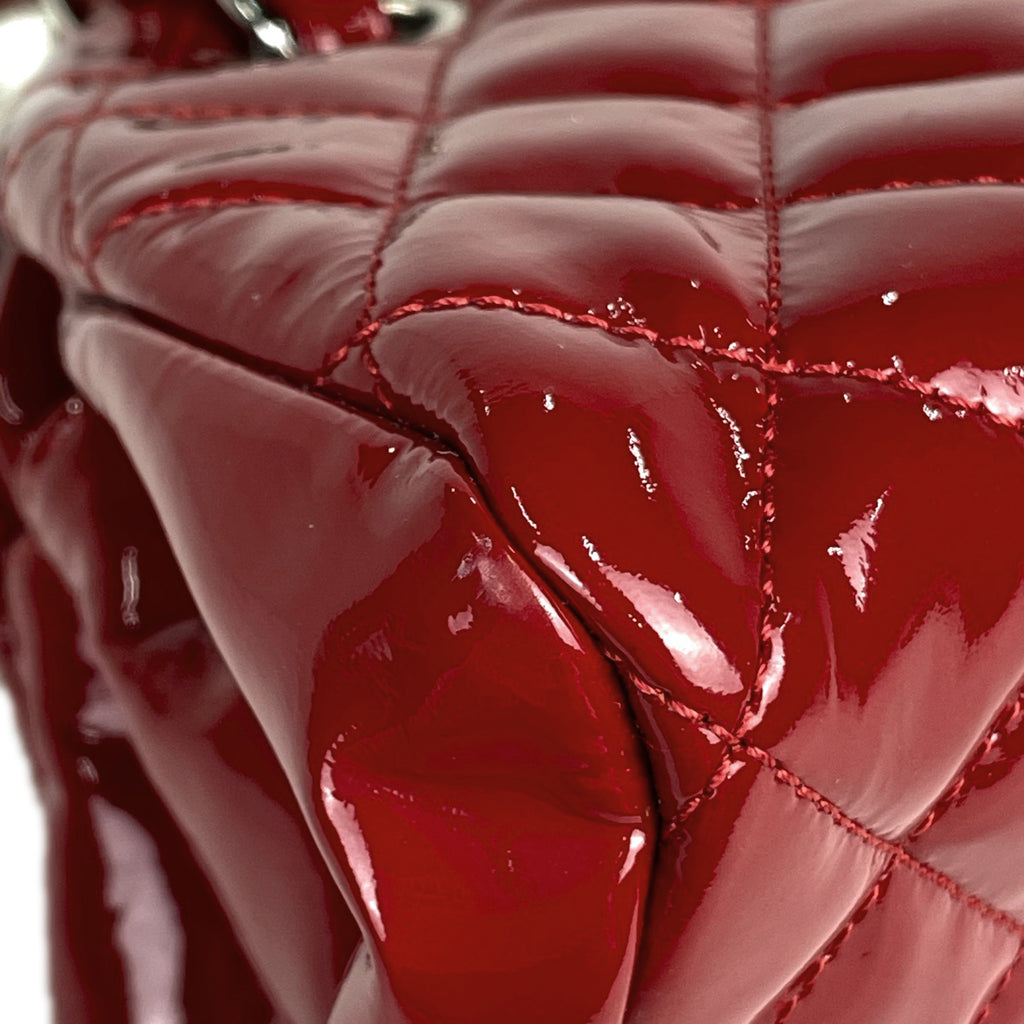 シャネル マドモアゼル チェーン ハンドバッグ コマーク マトラッセ ボーリングバッグ エナメル ハンドバッグ パテントレザー レッド 14483987 レディース 【中古】brbag