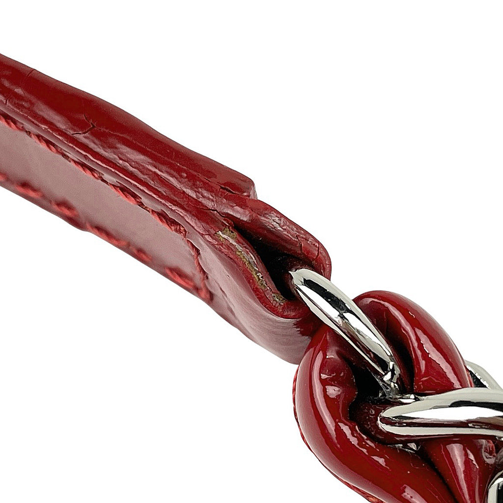 シャネル マドモアゼル チェーン ハンドバッグ コマーク マトラッセ ボーリングバッグ エナメル ハンドバッグ パテントレザー レッド 14483987 レディース 【中古】brbag