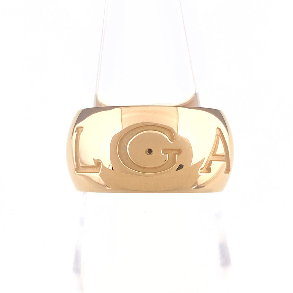 ブルガリ モノロゴリング PG ピンクゴールド 指輪 リング 12号 750 レディース 【中古】brjwl