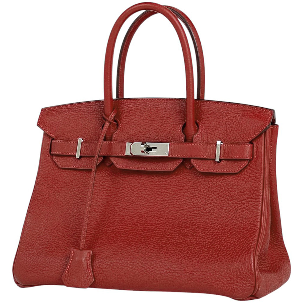 エルメス バーキン 30 ハンドバッグ トリヨンクレマンス ルージュヴィフ レディース 【中古】 brbag