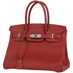 エルメス バーキン 30 ハンドバッグ トリヨンクレマンス ルージュヴィフ レディース 【中古】 brbag