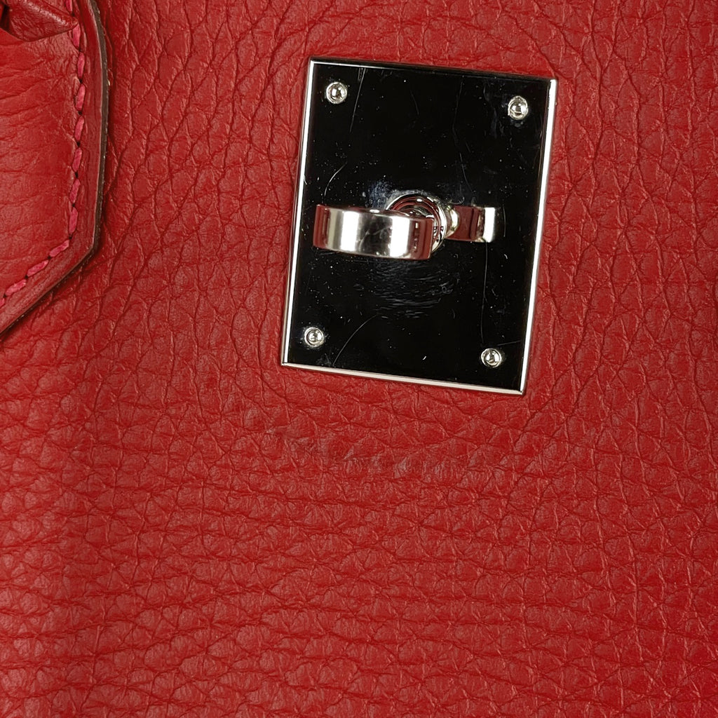 エルメス バーキン 30 ハンドバッグ トリヨンクレマンス ルージュヴィフ レディース 【中古】 brbag